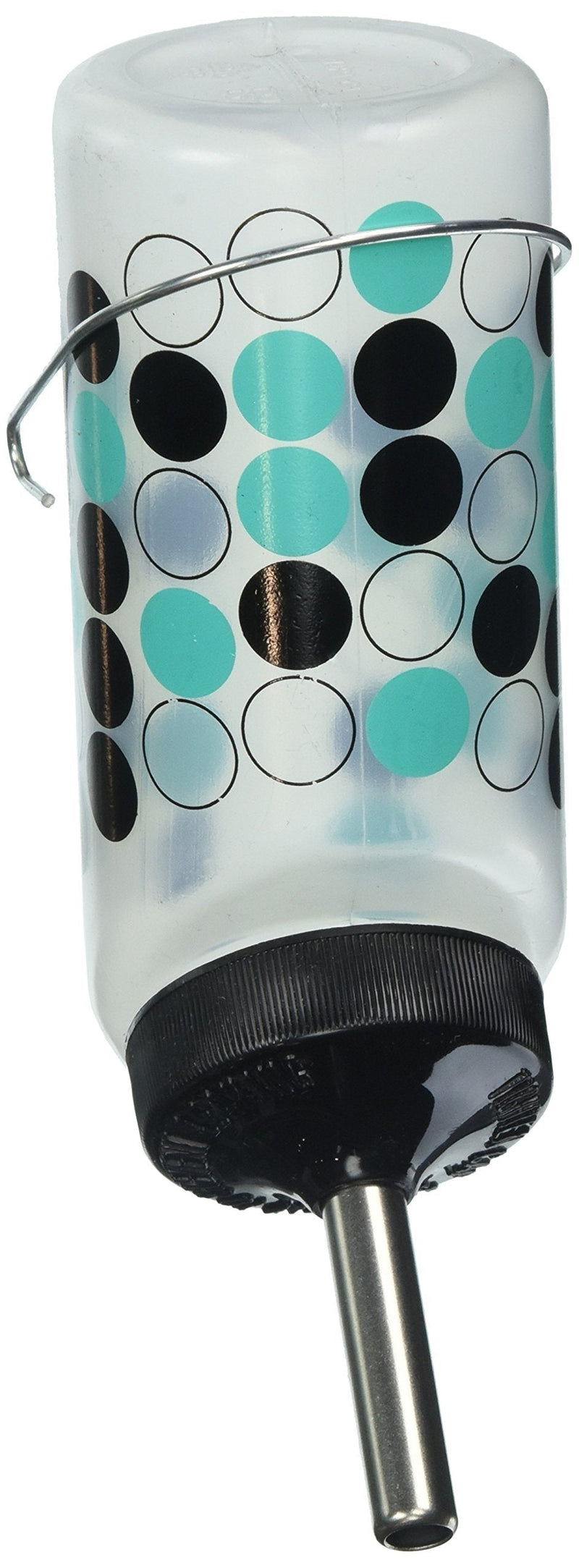 Lixit Wide Mouth BPA-Free Cage Water Bottles for Rabbits, Ferrets, Guinea Pigs, Rats, Chinchillas, Hamsters, Mice, Hedgehogs, Gerbils and Other Small Animals. 8 Ounce Teal Polka Dots - PawsPlanet Australia