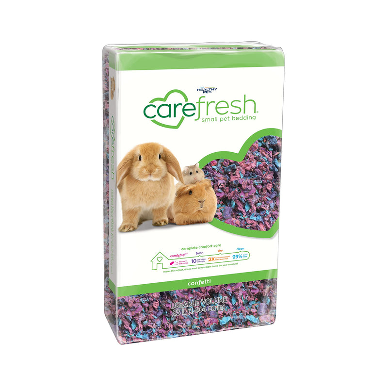 carefresh 99% Dust-Free Confetti Natural Paper Small Pet Bedding with Odor Control, 23 L - PawsPlanet Australia
