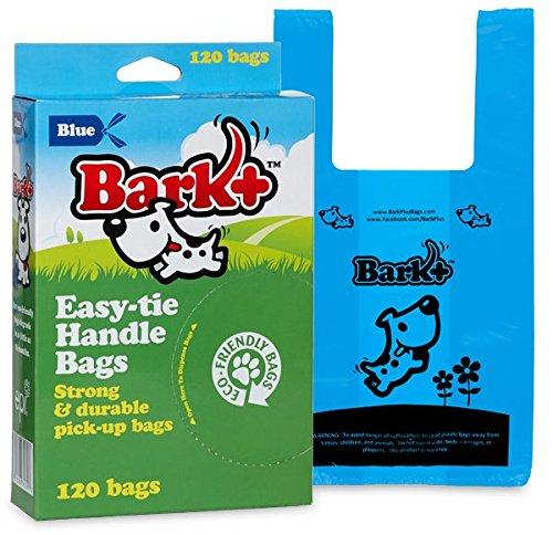 [Australia] - Bark 120 Count Dog Waste Bags with Handle, Blue 