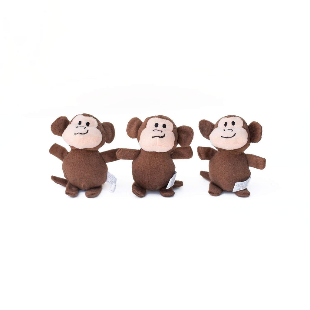 [Australia] - ZippyPaws - Zoo Friends Burrow Miniz, 3 Pack Refills Monkey 