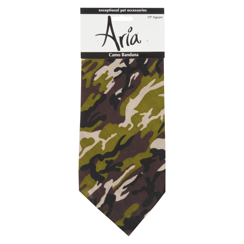 Aria Camouflage Dog Bandana, Green Camo - PawsPlanet Australia