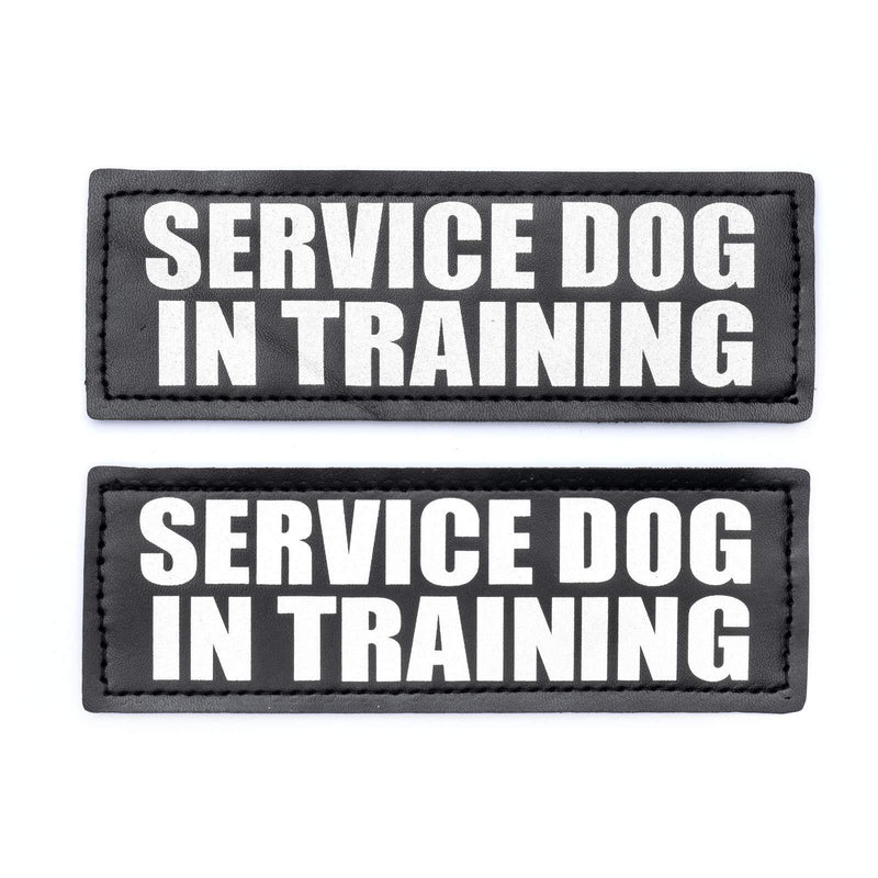 [Australia] - Service Dog in Training Patches, Hook Patches for Service Dog Vest - Service Dog, Emotional Support, in Training, Service Dog in Training, Therapy Dog in Training Patch Large, 2 x 6" 