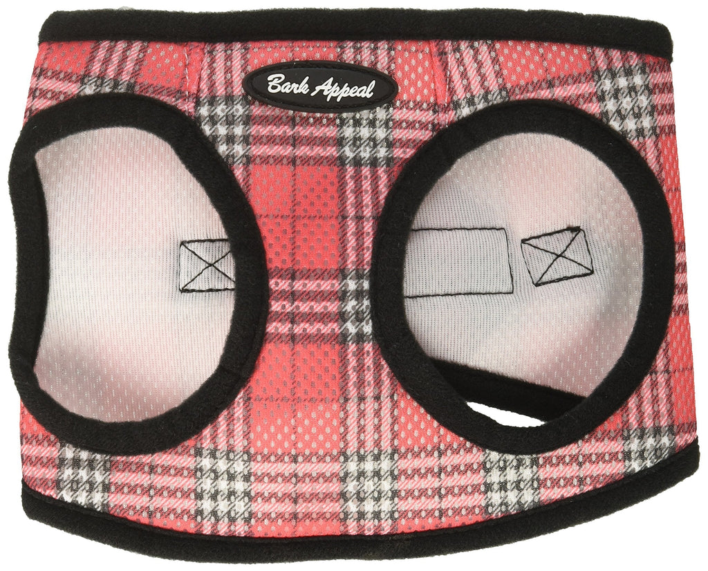 [Australia] - Bark Appeal Mesh Step in Harness, Medium, Red Plaid 