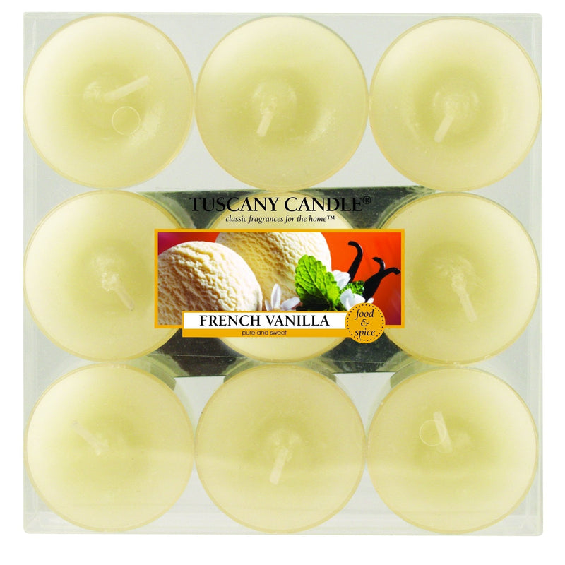 Langley Empire Candle Tuscany Tealights, Scented, French Vanilla, 9-Pack - PawsPlanet Australia
