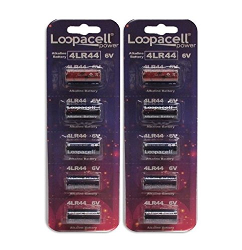 10 Pack 4LR44 / PX28A / L1325 / A544 / K28A / 476A 6V Alkaline Batteries for Dog Shock/Training Collars by Loopacell, 5 Count (Pack of 2) - PawsPlanet Australia