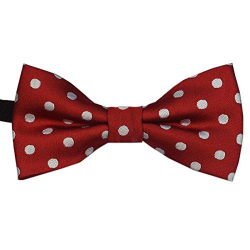 [Australia] - Heypet Adjustable Bow Tie Dog Collar for Small Medium Large Dogs and Cats DT1 red point 