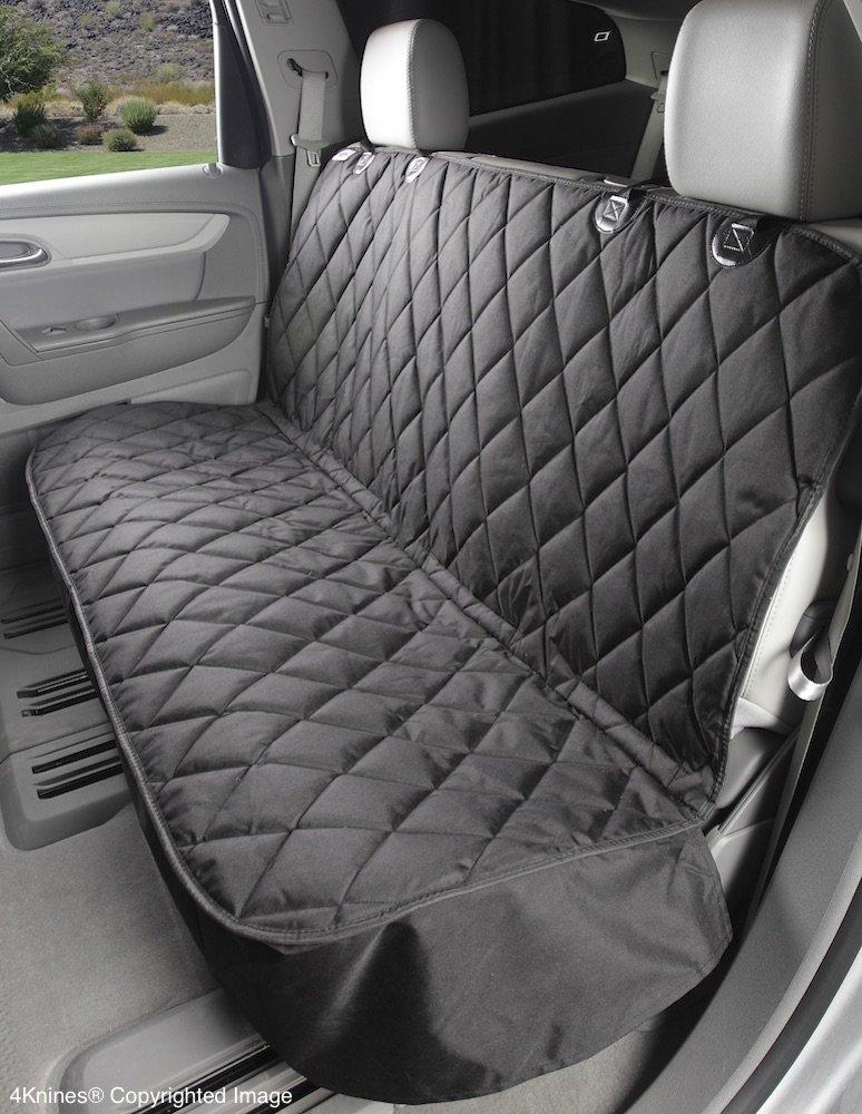[Australia] - 4Knines Dog Seat Cover Without Hammock for Cars, SUVs, and Small Trucks - Heavy Duty, Non Slip, Waterproof Black 