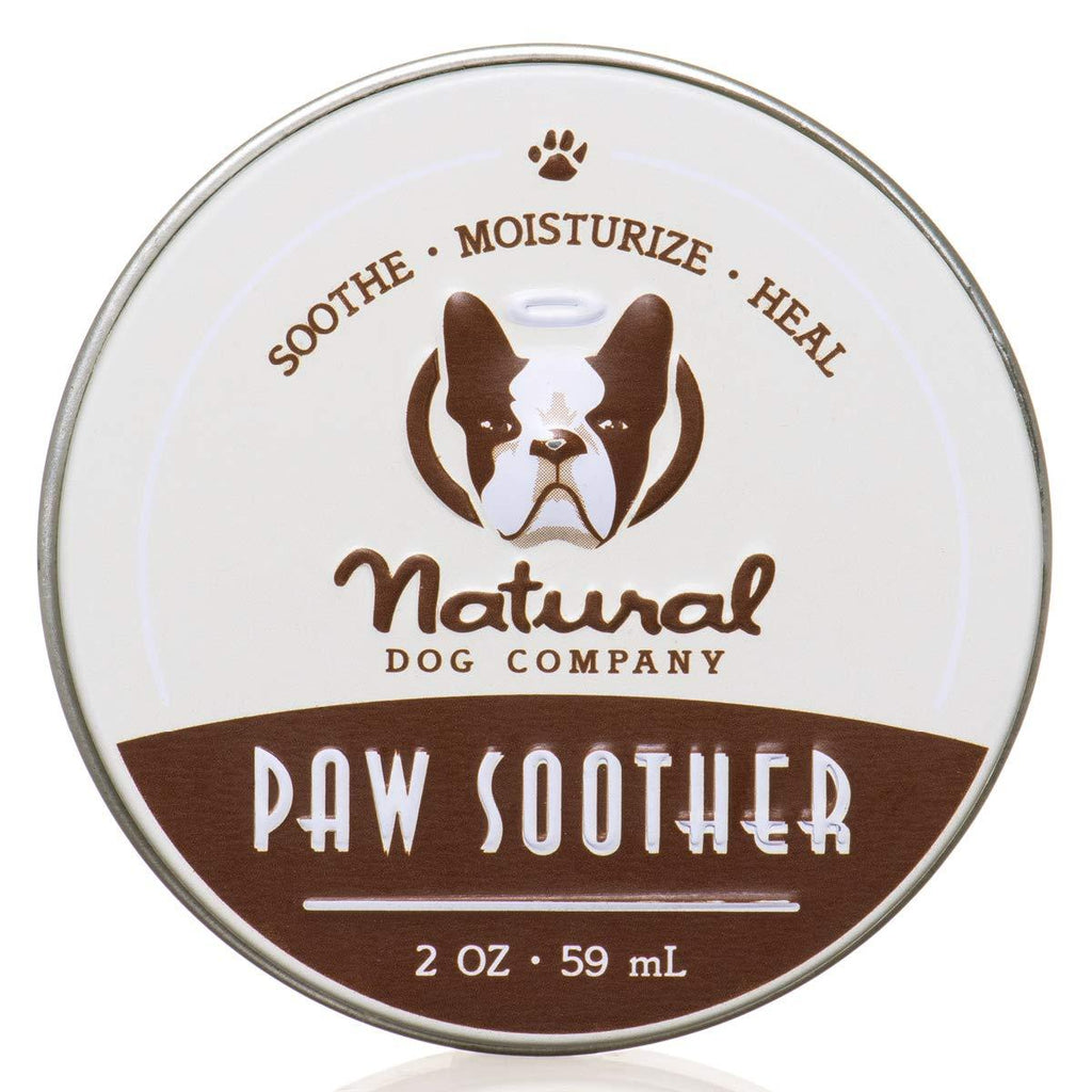 Natural Dog Company Paw Soother, Heals Dry, Cracked, Irritated Dog Paw Pads, Organic, All Natural Ingredients 2oz Tin - PawsPlanet Australia