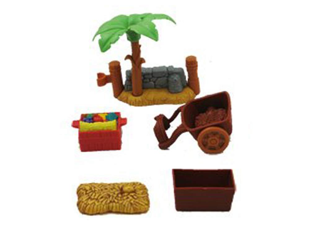 [Australia] - Replacements Parts For Little People Nativity & Christmas Story Nativity, (2 Fences, Food Crate, Cart, Hay Bale, and Hay Box) 