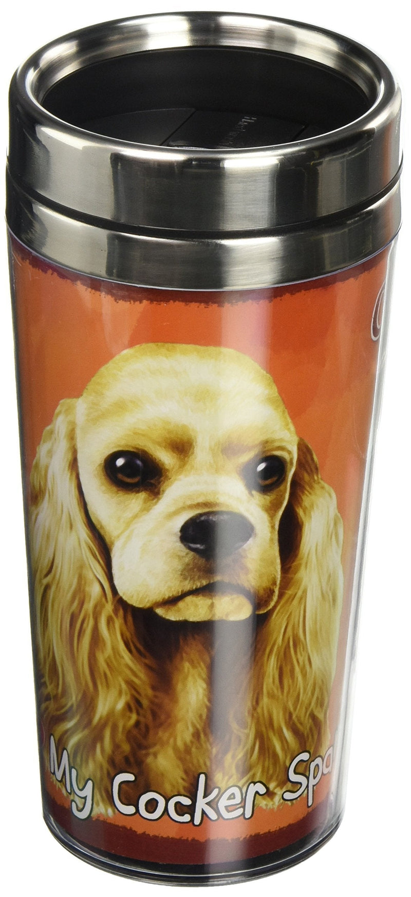 [Australia] - E&S Pets Stainless Steel Cocker Spaniel Tumbler, 16 oz 