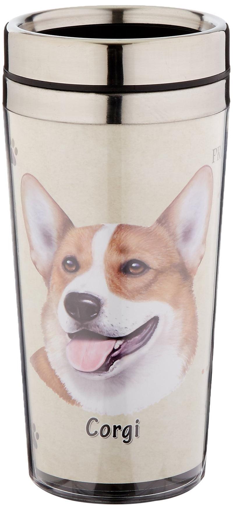 [Australia] - E&S Pets Stainless Steel Welsh Corgi Tumbler, 16 oz 