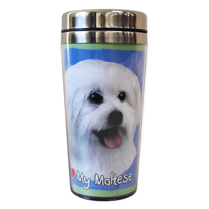 [Australia] - E&S Pets Stainless Steel Maltese Tumbler, 16 oz 