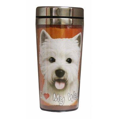 [Australia] - E&S Pets Stainless Steel Westie Tumbler, 16 oz 