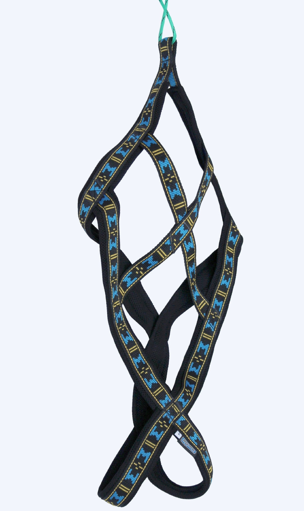 [Australia] - Weight Pulling Sledding Dog Harness X-Back Style Black/Blue XLarge, 22.5" Neck Circumference. 