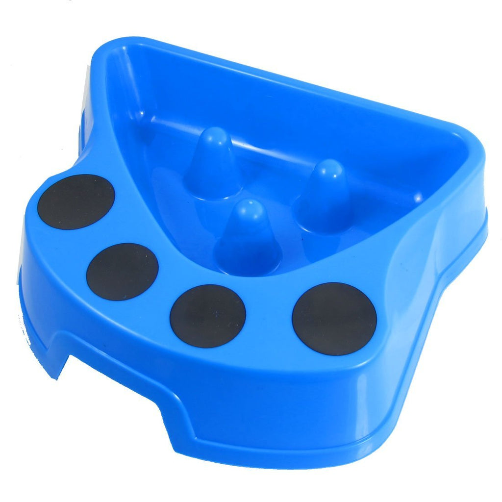 Sourcingmap Plastic Dog Cat Pet Slow Feed Bowl Feeder Dish, 2-Inch Depth, Blue - PawsPlanet Australia