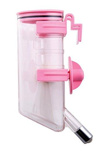 [Australia] - Choco Nose H220 Patented No Drip Top-Fill Small-Sized Dog Water Bottle, Cat Water Feeder with Hook, Pet Water Dispenser, Water Bottle 13.5 Oz. Nozzle Diameter: 16mm Baby pink 