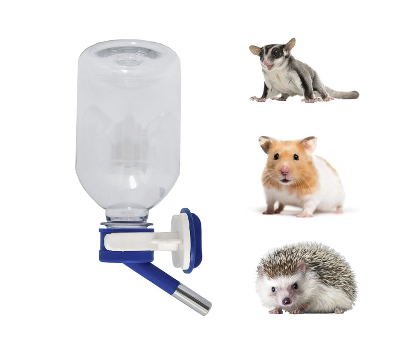 Choco Nose Patented No-Drip Water Bottle/Feeder for Guinea Pigs/Hamsters/Bunnies/Ferrets/Hedgehogs/SugarGliders/Rats/Mice/Critters/Small Animals - For Pet Cages, Crates or Wall Mount. 11.2 oz. Nozzle 10mm Blue Hamsters-Hedgehogs-Sugar Gliders - PawsPlanet Australia