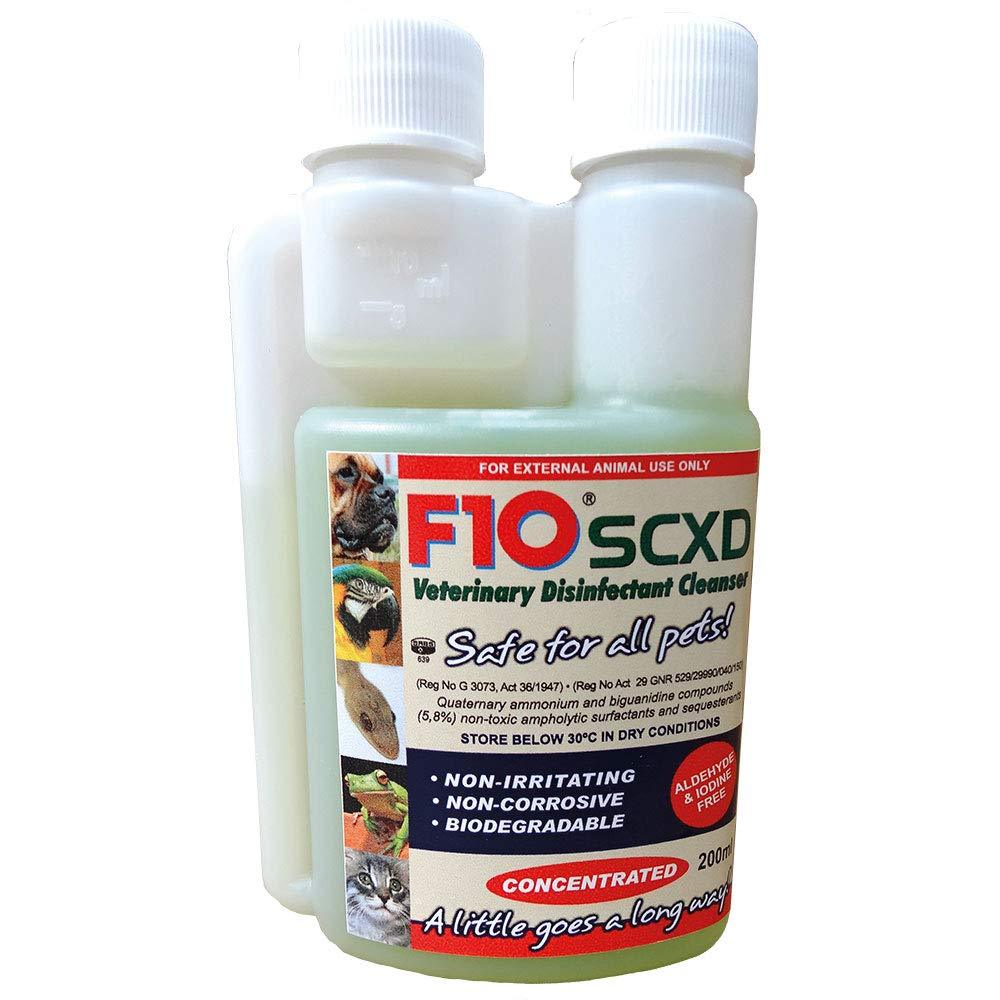 F10 F10SCXD 200ml Veterinary Disinfectant/Cleaner-Zoos/Breeders-Dogs, Cats, Small Animals, Birds 200 ml (Pack of 1) - PawsPlanet Australia