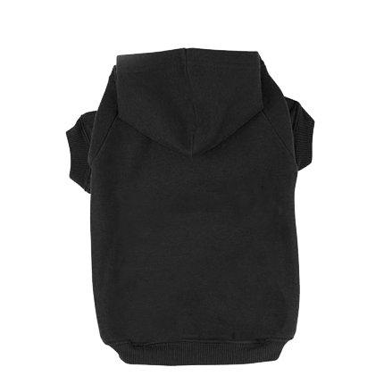[Australia] - BINGPET Blank Basic Cotton/Polyester Pet Dog Sweatshirt Hoodie Medium Black 
