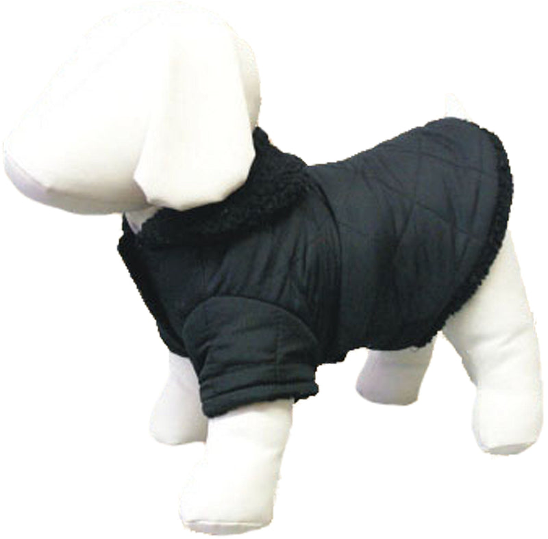 [Australia] - Amazing Pet Products Dog Coat 12-Inch Black Quilted 