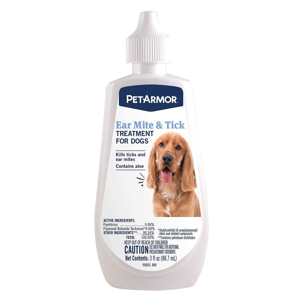 PetArmor Ear Mite and Tick Treatment for Dogs, 3 oz - PawsPlanet Australia