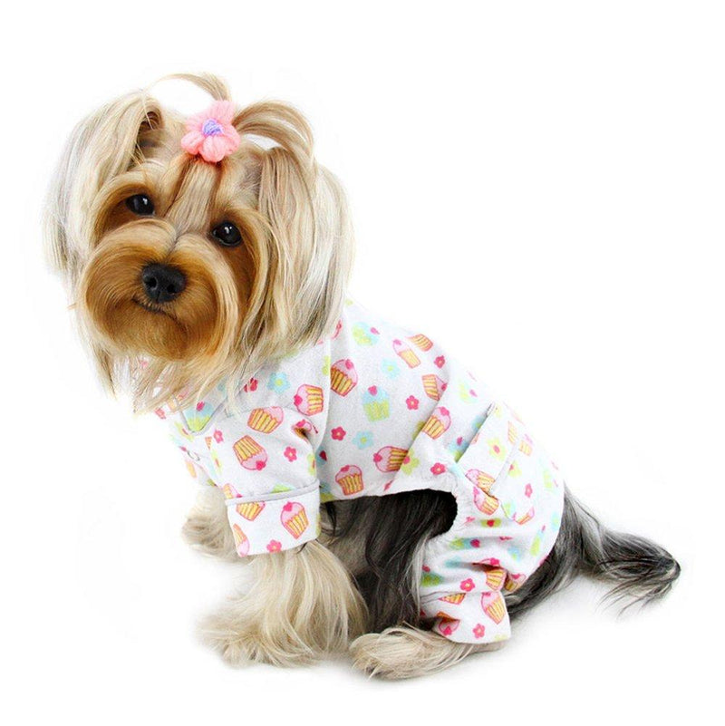 [Australia] - Klippo Dog/Puppy Cupcake Fanatics Flannel Pajamas/Bodysuit/Overall/Jumper/Romper for Small Breeds 