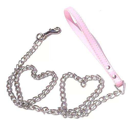 [Australia] - Goliton Medium¡¢Small-Sized Dog Chain & PU Handle Leash Pet Safety Collar P Chain Pink 