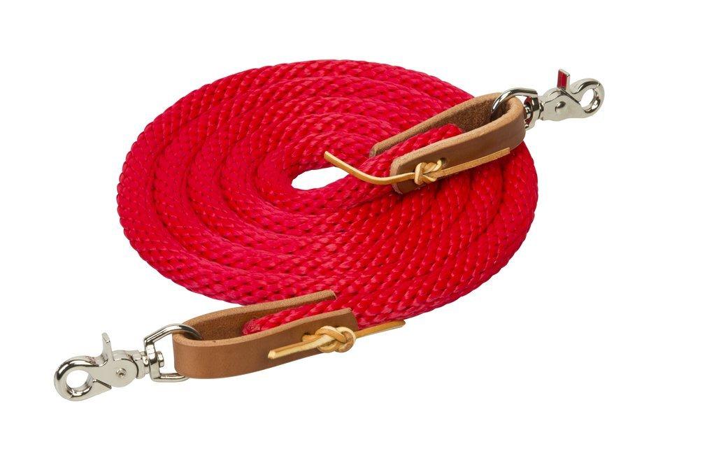 [Australia] - Weaver Leather Poly Roper Reins 5/8" x 8' Red 