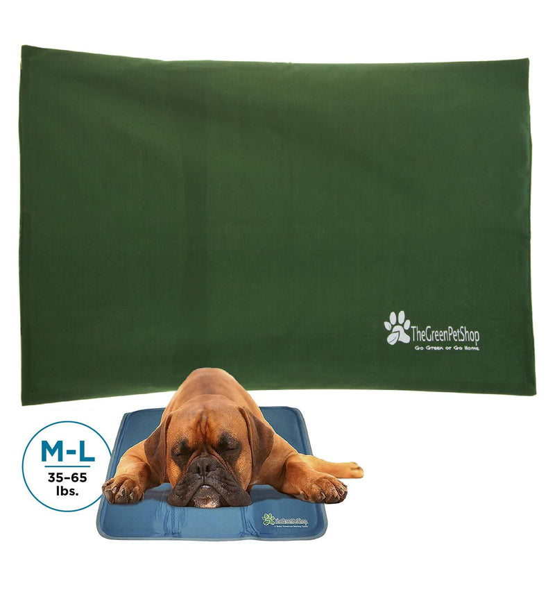 [Australia] - TheGreenPetShop Dog Cooling Mat Cover – Protect Your Cool Pet Pad from Damage – Durable, Easy-Care and Machine Washable Medium/Large 