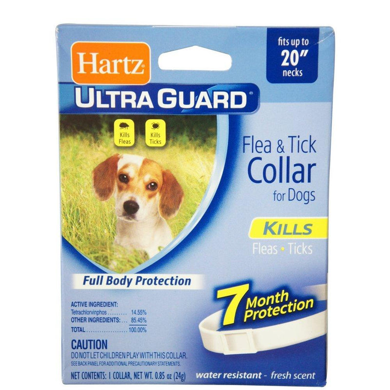 Hartz Ultraguard Flea & Tick Dog Collar 20", White 1 ea (Pack of 2) - PawsPlanet Australia