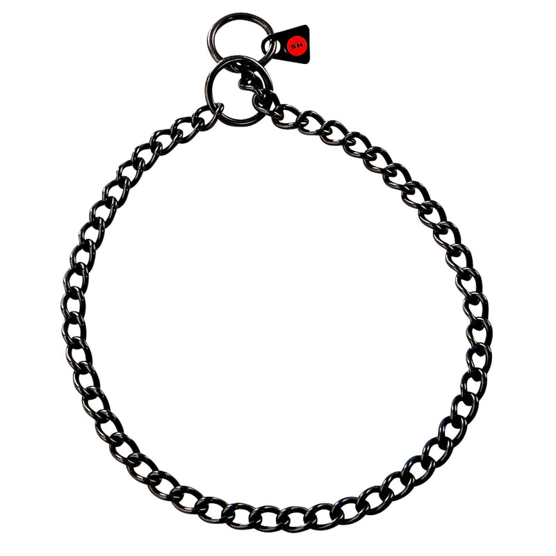[Australia] - Herm Sprenger Black Stainless Choke Chain 2.5mm x 20 inches 