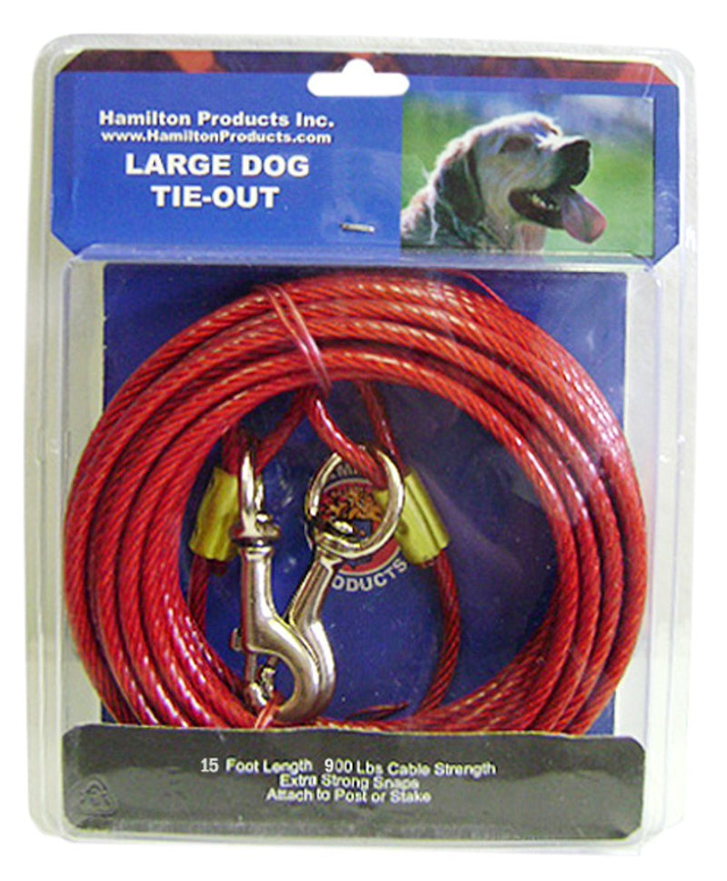 [Australia] - Hamilton Heavy Weight 15-Feet Plastic Coated Large Dog Tie Out Cable 