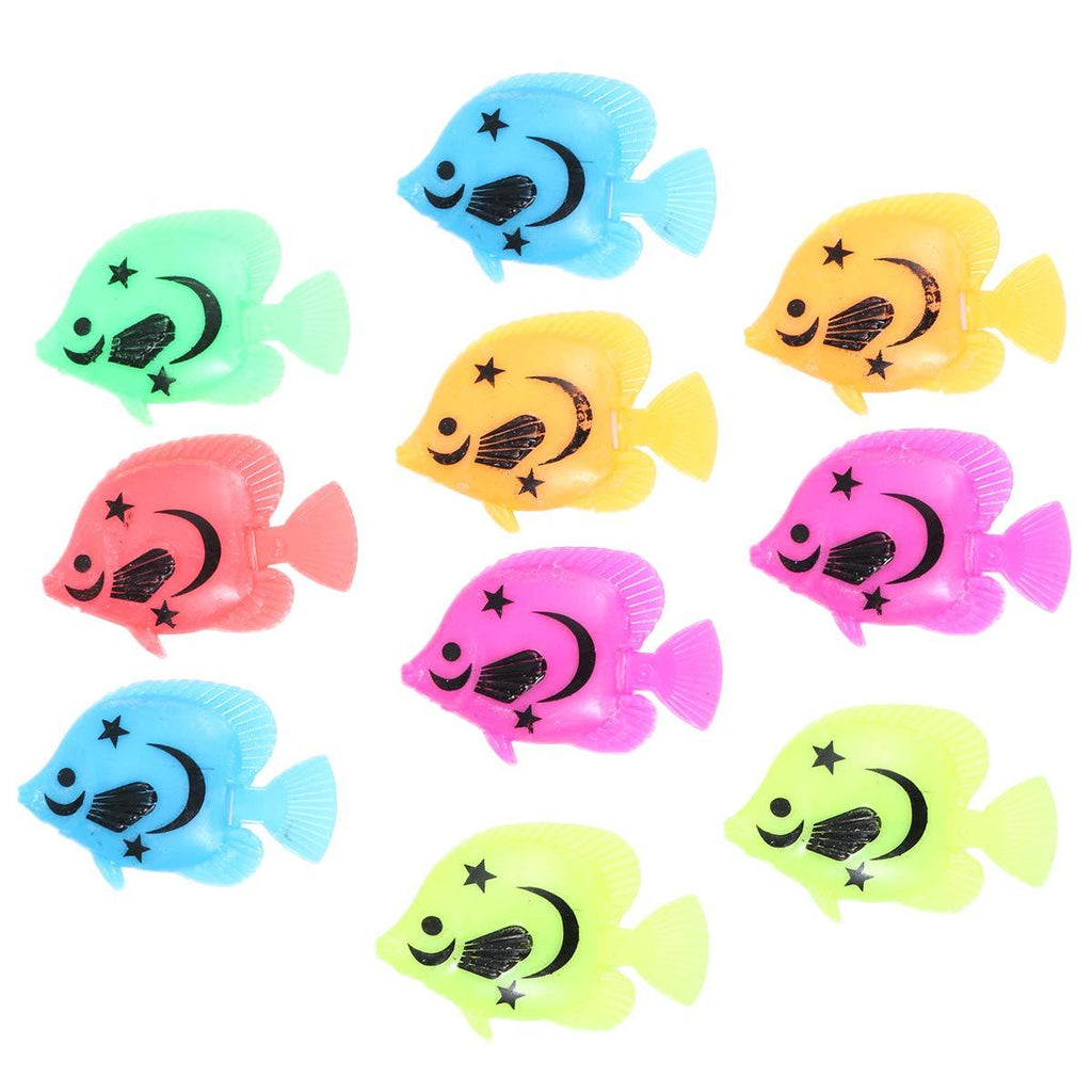 [Australia] - Tinksky 10pcs Lifelike Plastic Artificial Moving Floating Fishes Ornament Decorations for Aquarium Fish Tank (Random Color Pattern) 