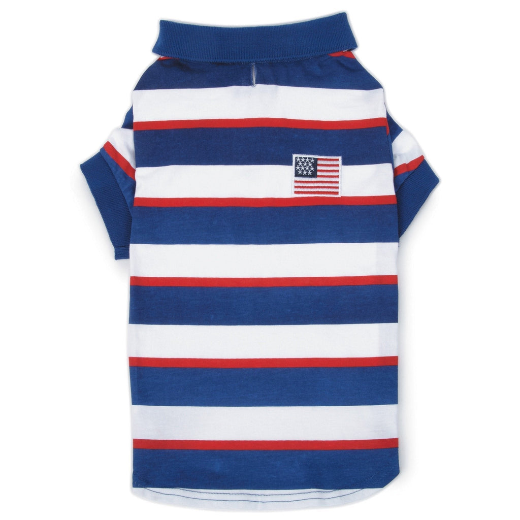 [Australia] - Zack & Zoey SPF40 Patriotic Pooch Polo Shirt Small/Medium 