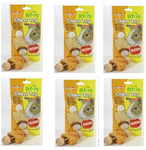 [Australia] - (6 Pack) Marshall Pet Products Peter's Chew Toy for Rabbits and Small Animals, Apple 