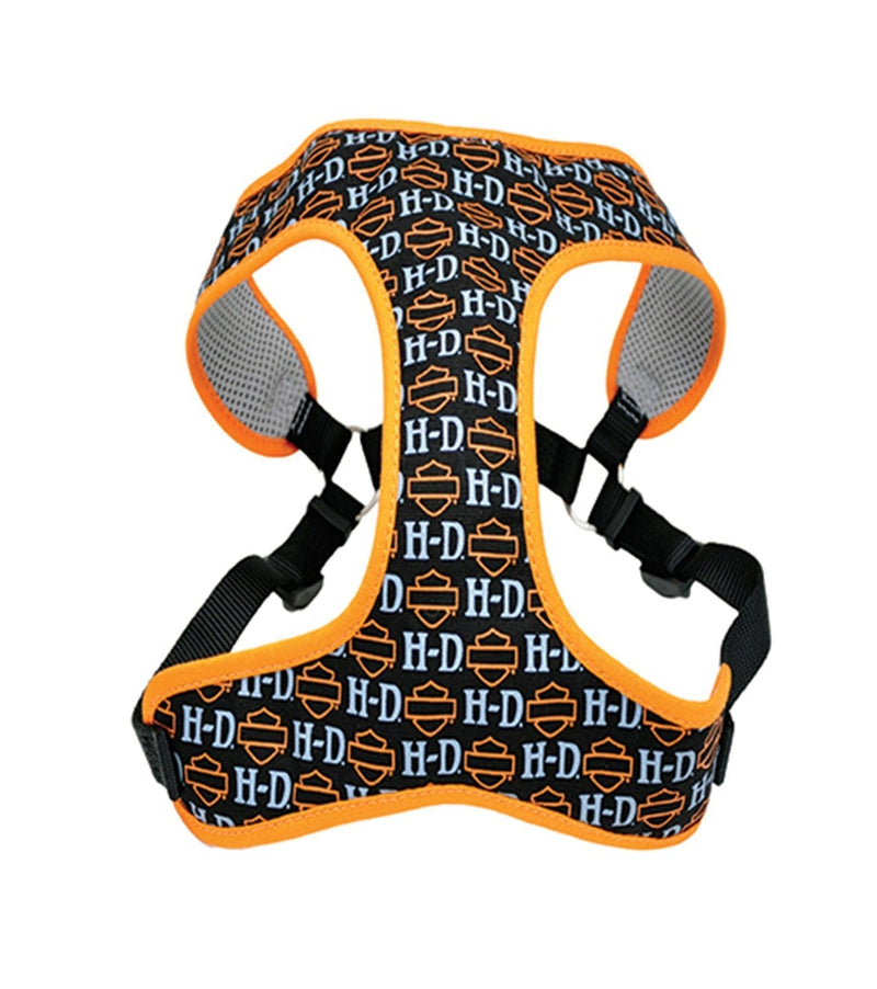 [Australia] - Harley-Davidson HD with B&S Fashion Mesh Orange Pet Harness -MD 