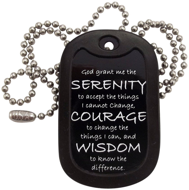 [Australia] - Tag-Z Military Dog Tags - Serenity Prayer Dog Tag Necklace 