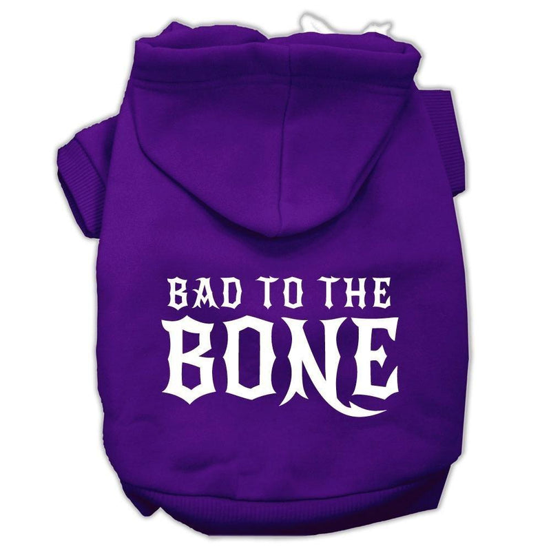 Mirage Pet Products 16" Bad to The Bone Dog Pet Hoodie Purple X-Large - PawsPlanet Australia