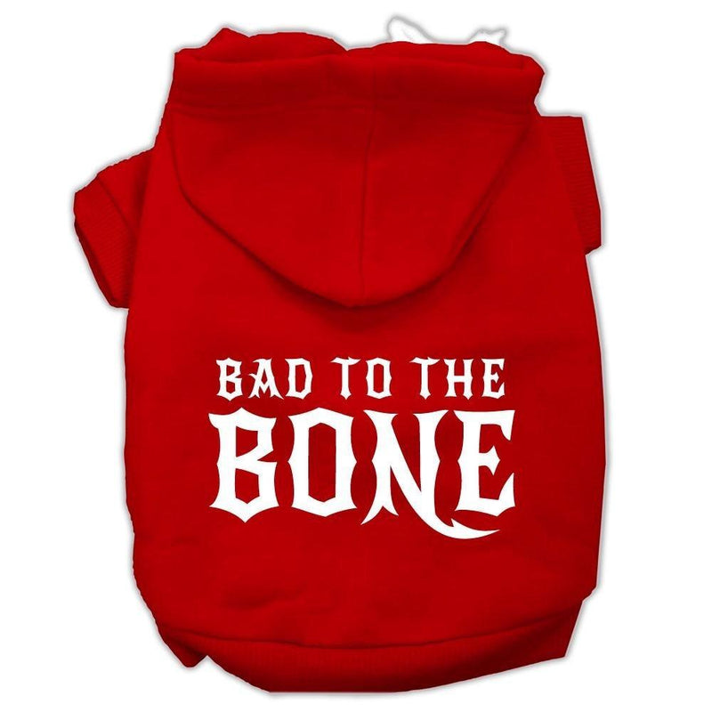 [Australia] - Mirage Pet Products 12" Bad to The Bone Dog Pet Hoodie Red Medium 