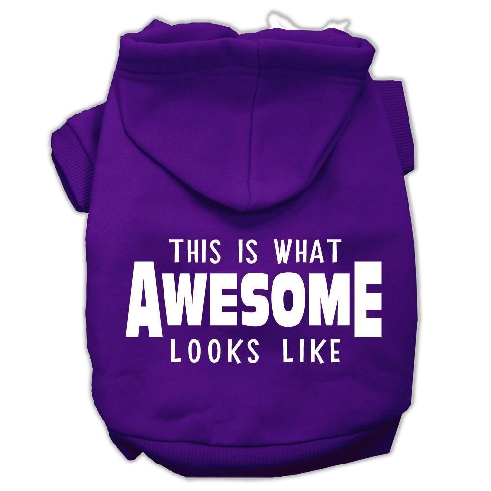 Mirage Pet Products 16" This is What Awesome Looks Like Dog Pet Hoodie Purple X-Large - PawsPlanet Australia