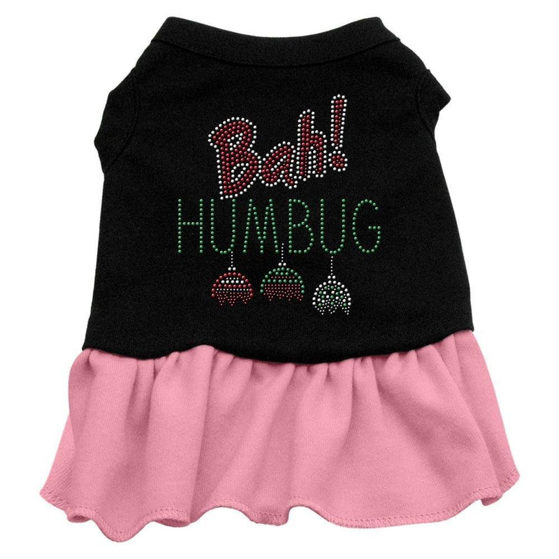 [Australia] - Mirage Pet Products 18" Bah Humbug Rhinestone Dress Black with Pink 2X-Large 