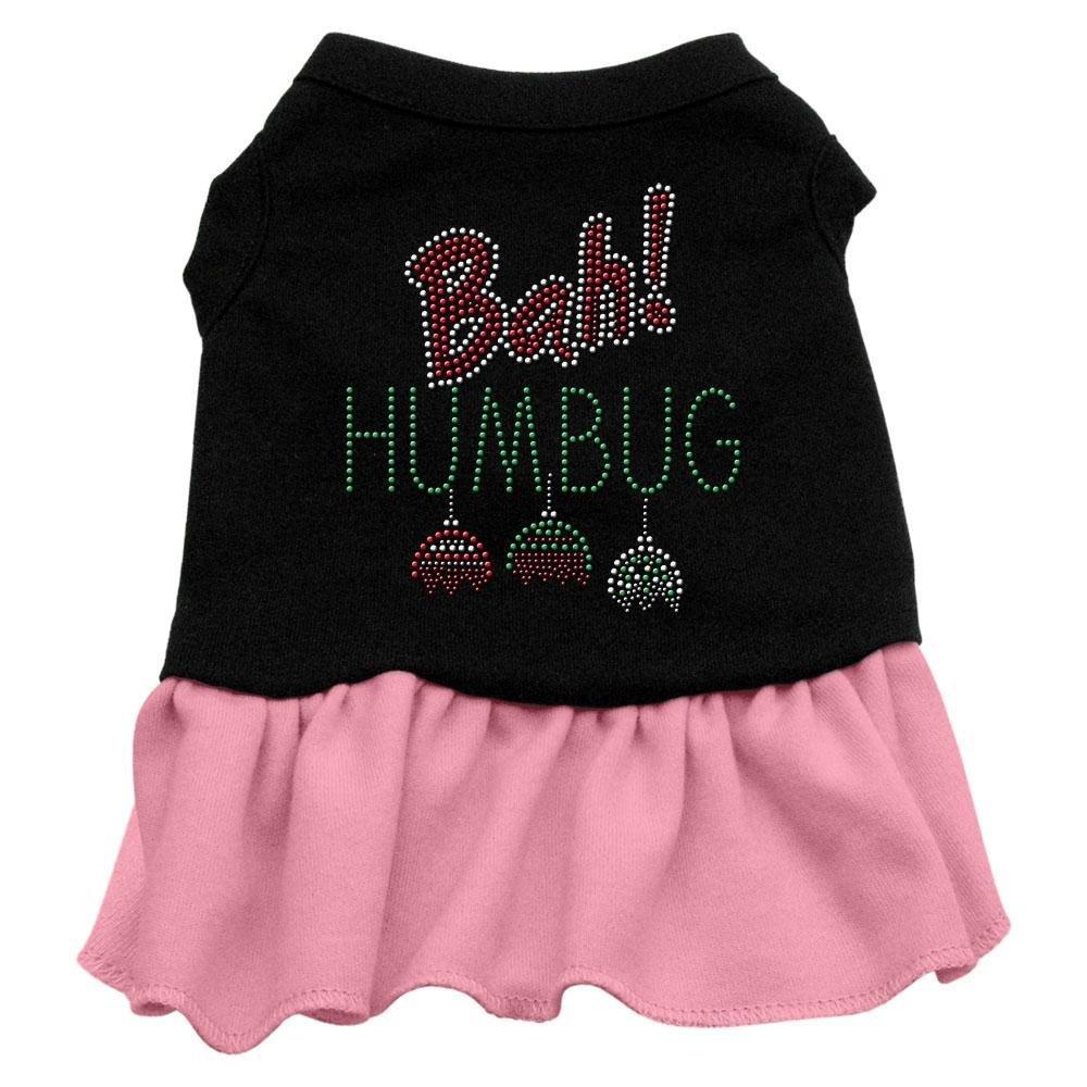 [Australia] - Mirage Pet Products 20" Bah Humbug Rhinestone Dress Black with Pink 3X-Large 