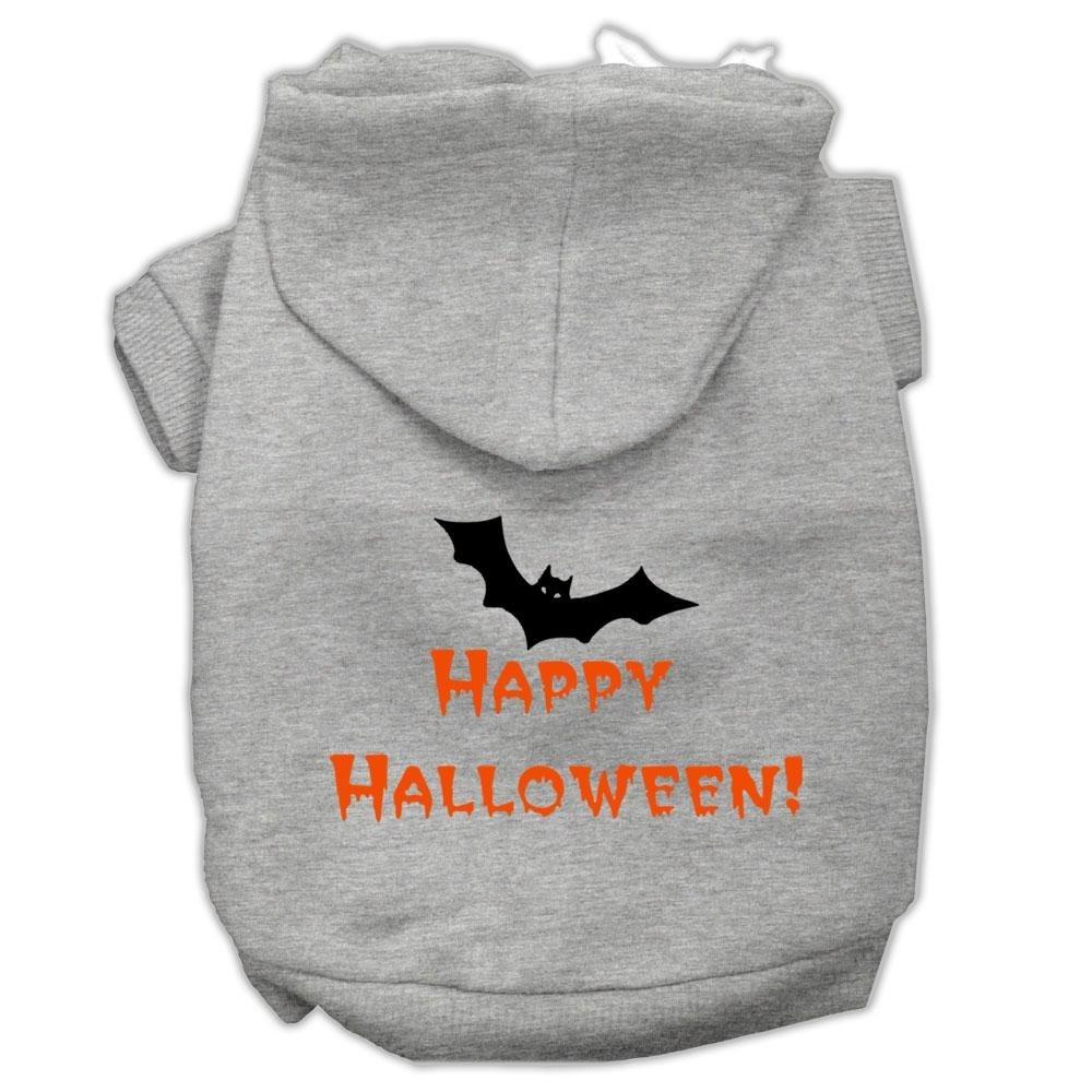 Mirage Pet Products Happy Halloween Screen Print Pet Hoodies Grey Medium - PawsPlanet Australia