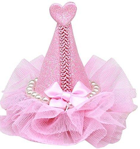 Mirage Pet Products Pretty Party Hat Clip-on, Standard, Light Pink - PawsPlanet Australia