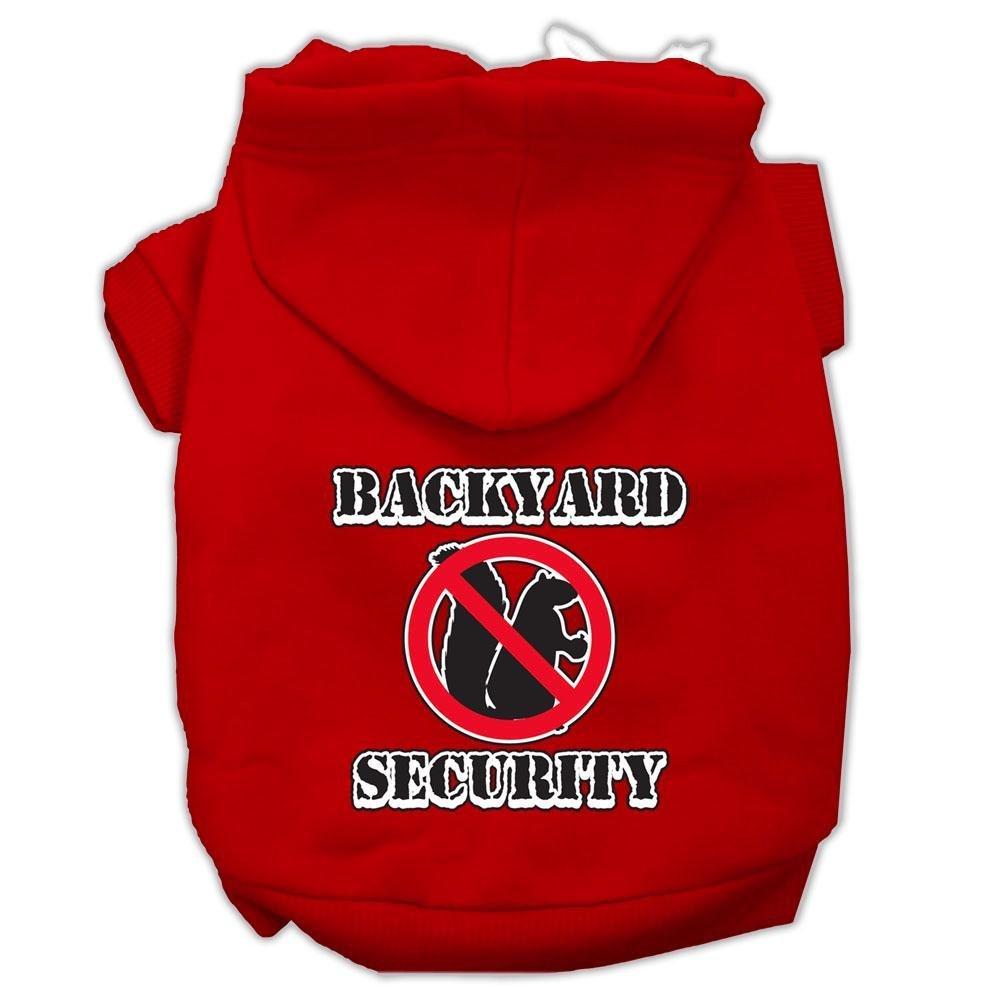 Mirage Pet Products 16" Backyard Security Screen Print Pet Hoodie Red X-Large - PawsPlanet Australia