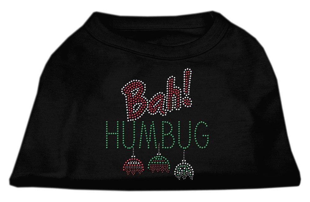 [Australia] - Mirage Pet Products 10" Bah Humbug Rhinestone Dog Shirt Black Small 