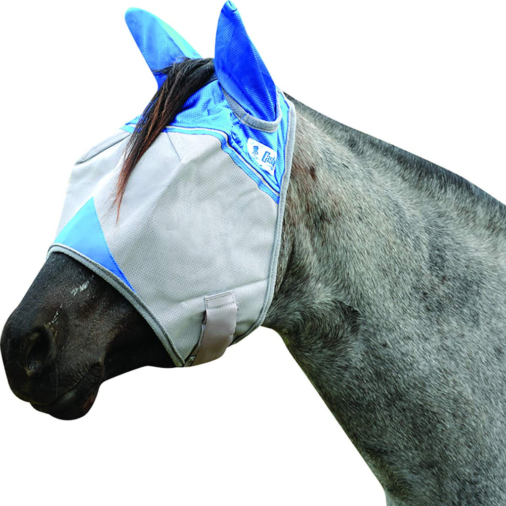 Cashel Crusader Fly Mask Standard with Ears, Color Block Horse Blue - PawsPlanet Australia