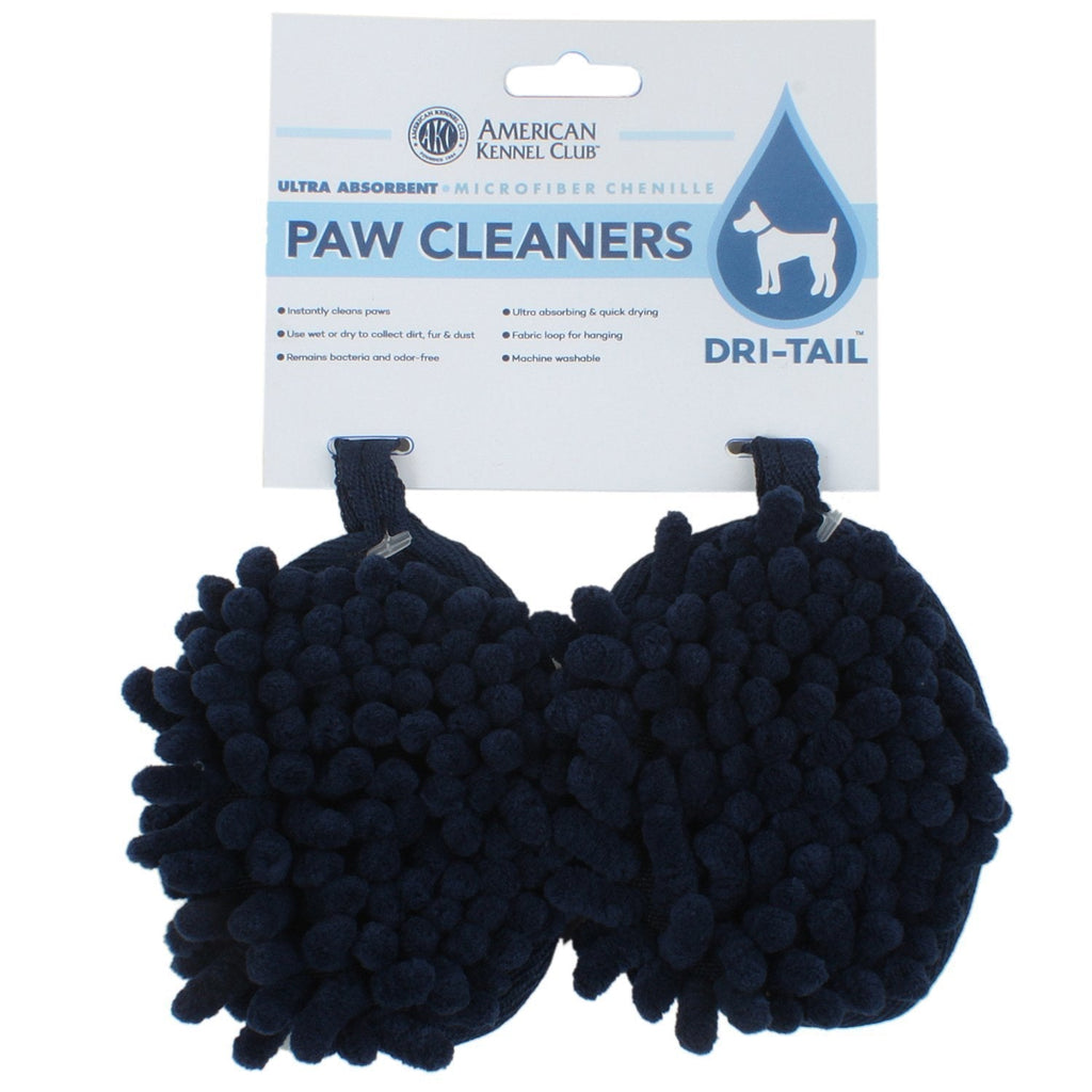 [Australia] - American Kennel Club AKC Dri-Tail Ultra Absorbent Microfiber Chenille Paw Cleaners Navy Blue 