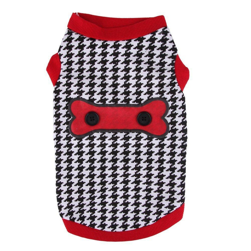 smalllee_lucky_store Houndstooth Shirt for Small Dogs X-Small - PawsPlanet Australia