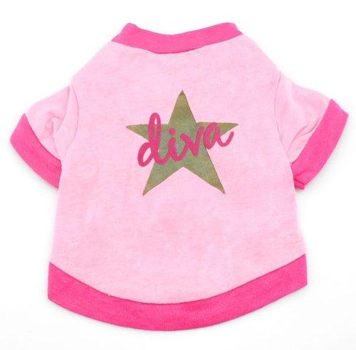 [Australia] - smalllee_lucky_store Diva Star Shirt for Small Dogs Large 